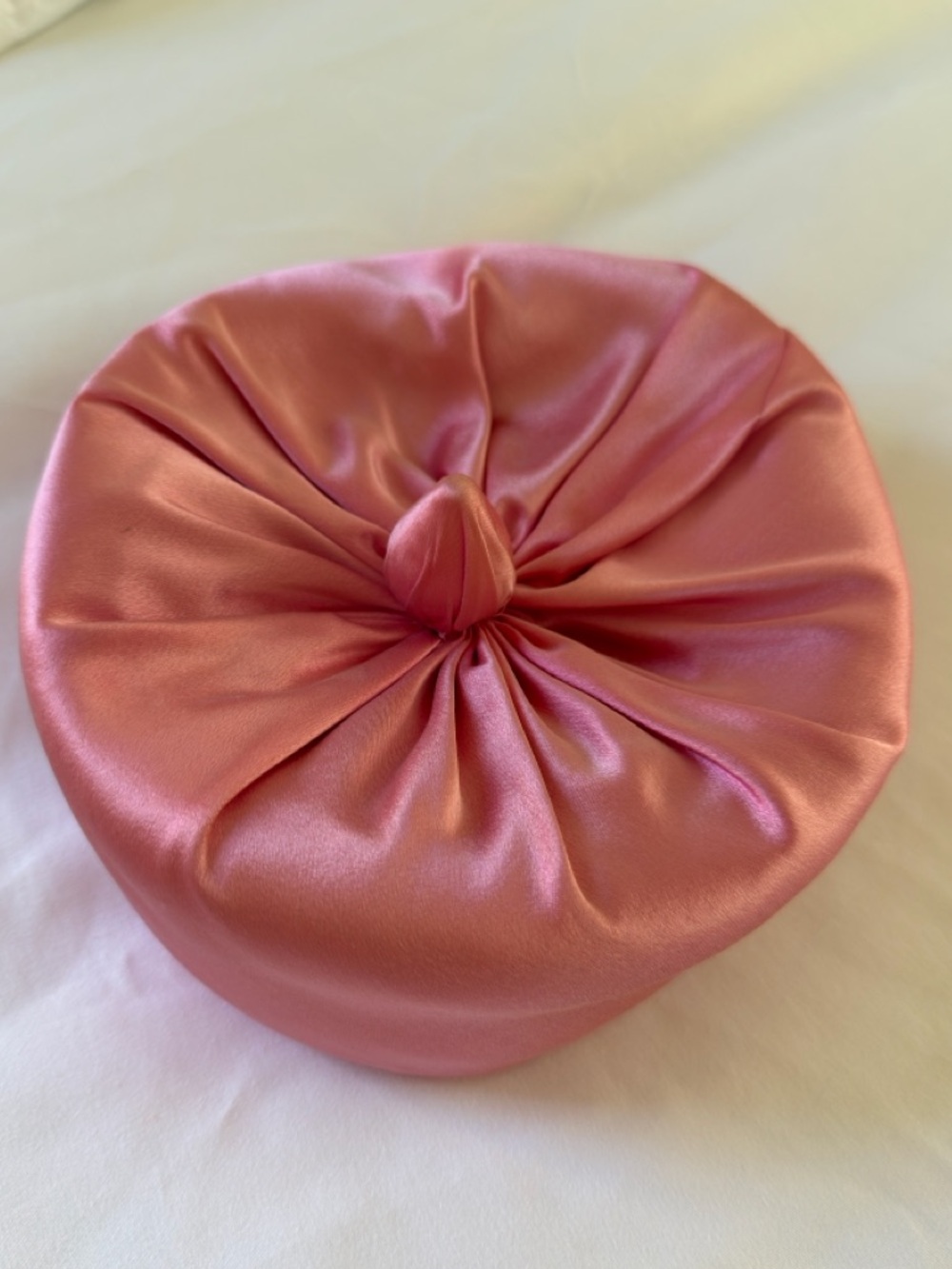 Vintage Luxury Pink Satin Pillbox Hat